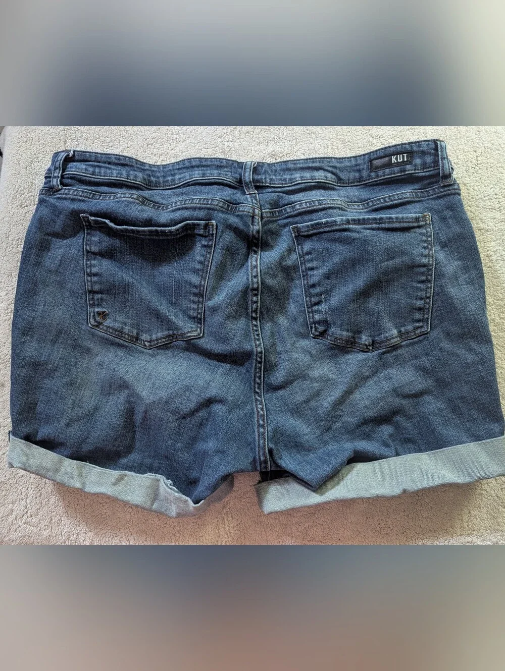 $18 KUT from the Kloth Size 20W - Catherine Boyfriend Denim Shorts Plus Size
